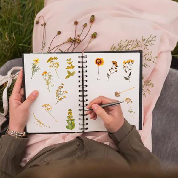 160 stk. Gennemsigtige Blomster Klistermærker Scrapbog, Farverige Blomster Klistermærker, Blomster Klistermærker, Naturlige Plante Klistermærker, Bruges til Dagbøger, DIY Håndværk, Kort