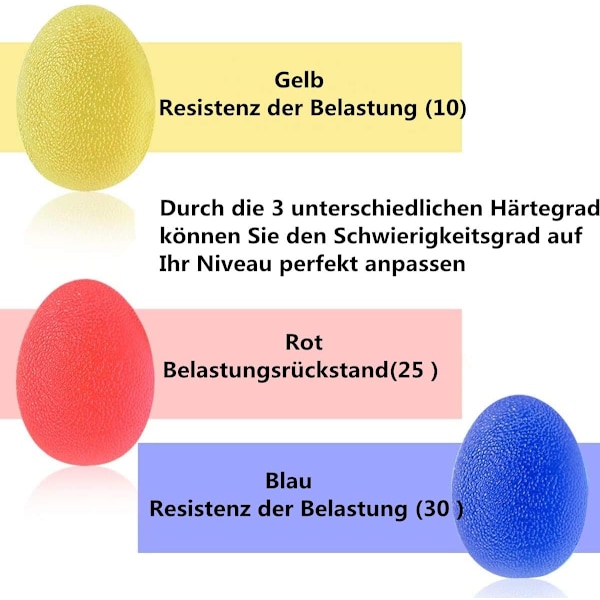 3-Greb Bold - Rød+Blå+Gul - Ægformet