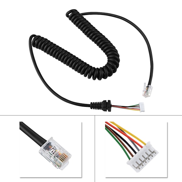 Mikrofonkabel Bilradio Erstatningsledning Håndmikrofonledning for YAESU MH-48A6J