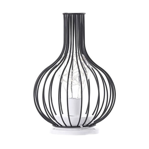 Dekorativ lampe med bur, lampe til soveværelse, køkken, bryllup