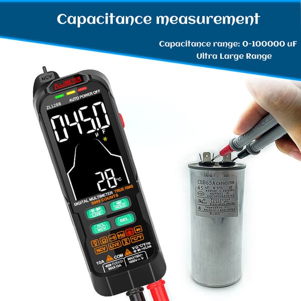 Digital multimeter testare meter AC DC spänning Multimeter sann RMS kapacitans temperaturdetektor,