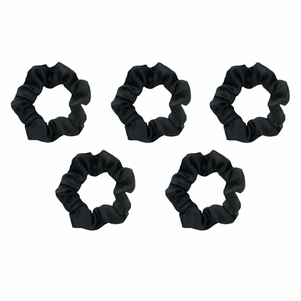 Satin Scrunchies, blødere end silke, hårelastikker til forebyggelse af krus, satin hårelastikker til forebyggelse af brud og skånsom stilbevarelse, 5 stk.