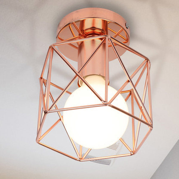 Retro Industrielt Firkantet Metal Loftslampe Sort Jern, Cube Cage Pendel E27 til Stue Soveværelse Cafe Bar Restaurant Entré