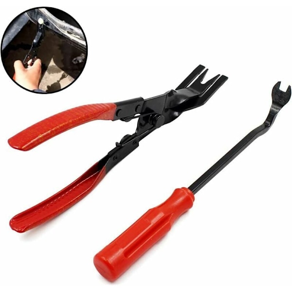 2 stk. Clip Remover Tang, Auto Bildør Clip, Universal Tang Trim Værktøj Reparationssæt til Bildør Trim og Panel Kant Tab Ciseas Clip
