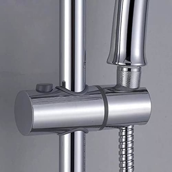 Nicoone Justerbar bruseholder i ABS til standard 25 mm rund brusestang