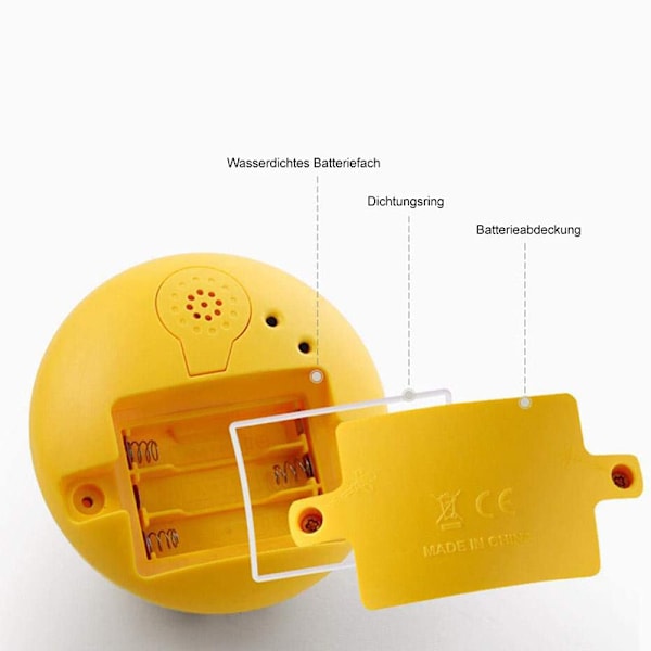 Barn flytande badleksak Vattenleksak med ljus, automatisk induktions sprinkler Baby Game Vattenbadleksak för spädbarn Småbarn Fest - Gul