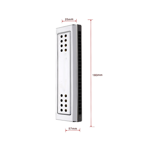 2-in-1 Tremolo Huuliharppu Dural C&G -sävellaji 24 kaksoisreikää 48 vapaalehdykkeellä