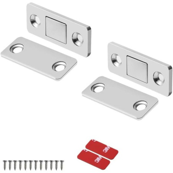 Magnetisk dörrlås, rostfritt stål, silver
