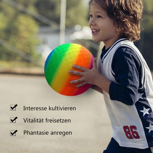 Regnbåge PVC Mjuk Boll för Barn, Juice och Hållbar Studsboll för Barn, Present