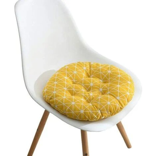 Trykt Stolhynde Blød Elegant Kontorstolhynde 30*30cm Rund-Trekantet Flerfarvet (jaune)