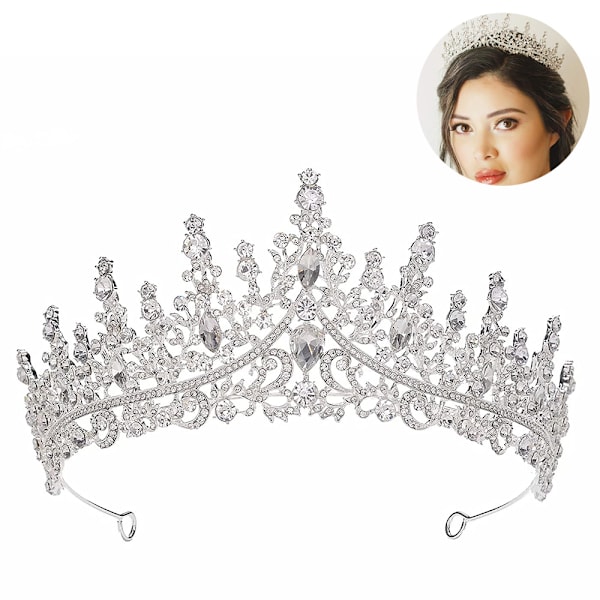 Hovedetui, Luksuriøse Ædelstene Diamanter Legering Tiara Middag Bryllup Styling Tiara Kvinder Brudepiger Brud Pige