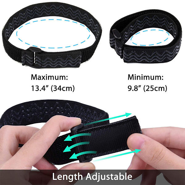 Støvle-stropper, 1 par kne-støvelstropper av elastisk justerbar belte, pluss ekstra 12/20 stk. selvklebende tape krok-klistremerker for å forhindre at de faller av