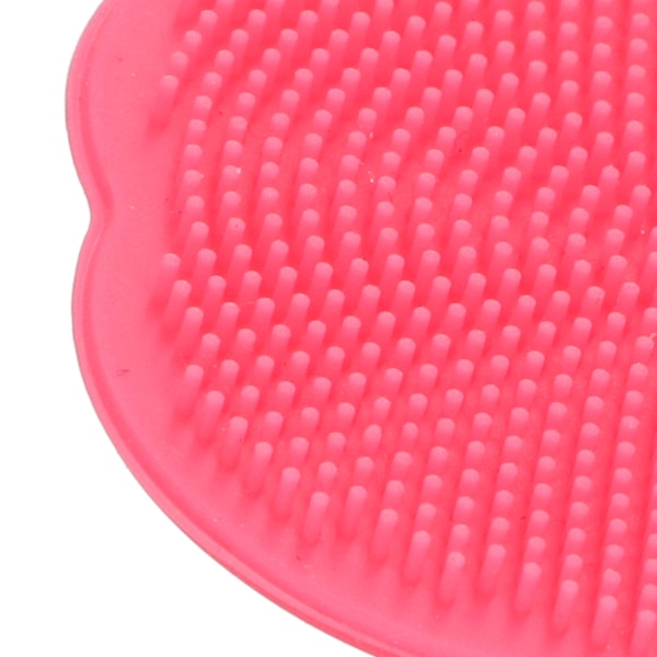2-pack mjuk sensorisk silikonborste för babyhuvud, bekvämt badverktyg för nyfödda, röd
