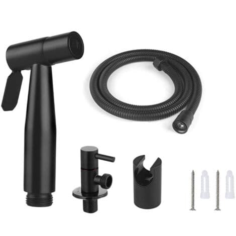 Toiletspray Bidet Spray 150 cm, Sort