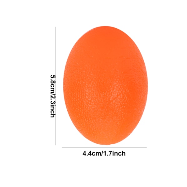 5 st Silikon Handgrepp Boll Handled Träning Styrketräning Massage Greppförstärkare Orange (20 grader) Äggform (Oval)