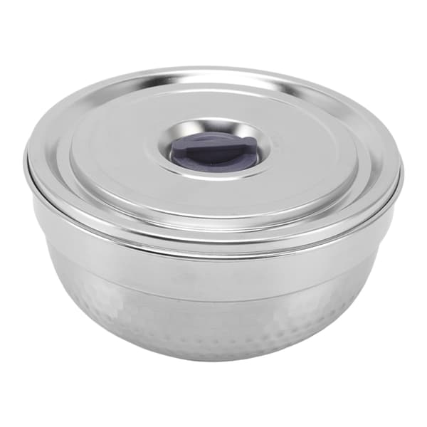 Rustfri Stål Skål 2 Lag Rustsikker Varmeisolering til Ris Suppe Køkken Bestik 14cm Diamant Type