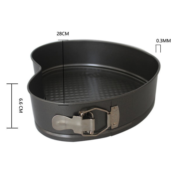 Mini hjärtformad bakform Hjärtformad springformspanna liten, non-stick belagd, läckagesäker, bakform för halva receptet