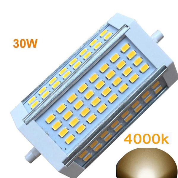 LED pære R7s 30W 118mm 3000LM 200º justerbar Neutral Hvid 4500K - Pakke med 1 stk. - Neutral Hvid 4500K thsinde