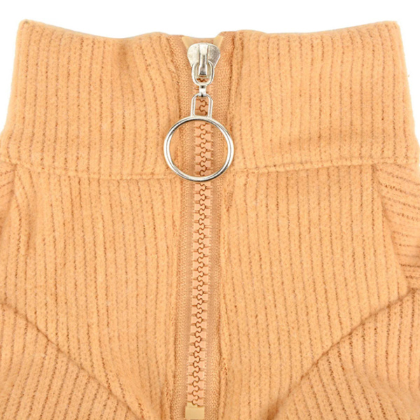 Kat og hund lynlås-tilpasset tøj kæledyr ensfarvet sweater kæledyr tøj hund vinter varm sweater