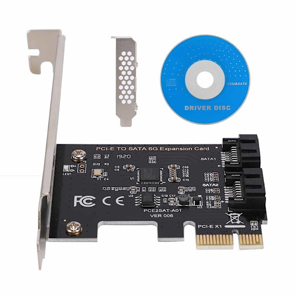 PCI‑E-kortit PCI Express - SATA 3.0 2-porttinen SATA III 6 Gbps laajennuskortti