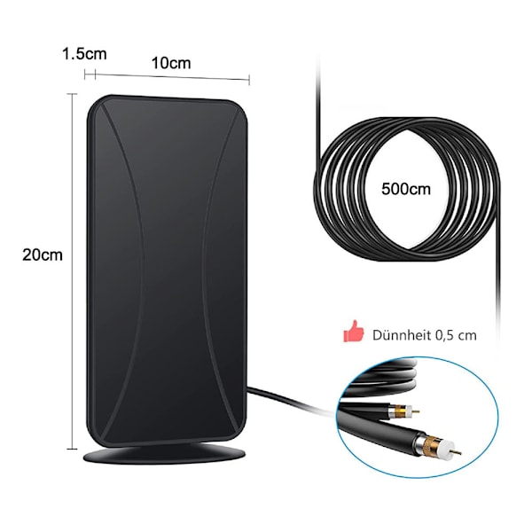 DVB-T2-antenn 80 miles digital-TV-antenn
