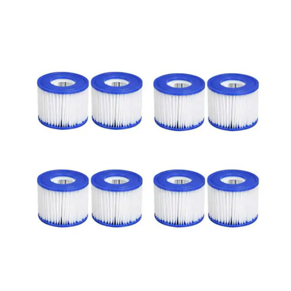8 kpl Lay Z Spa -suodatinpatruuna Koko VI 58323 Bestway -vaihtopatruuna