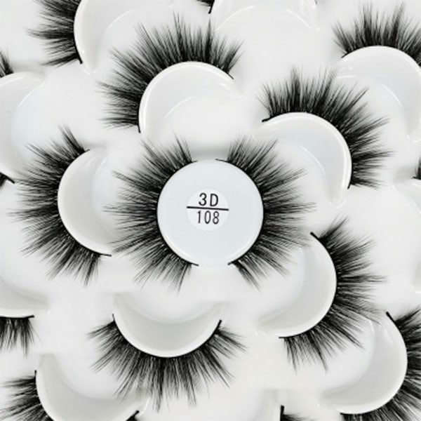 10 paria 3D-tekoripsiä, luonnollinen tekoripsisetti, pörröiset ripsienpidennykset, pehmeät paksut ja mukavat luonnolliset tekoripset
