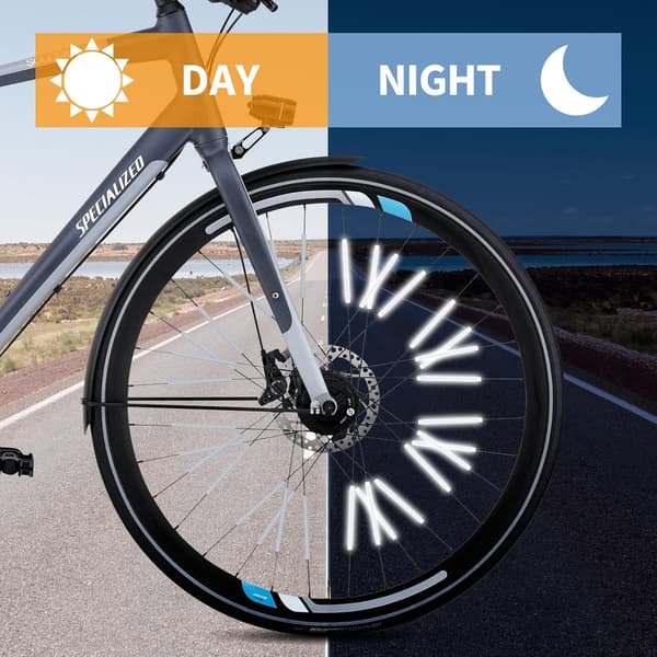 36 stk. Cykel Eger Reflektor Hjul Eger Reflektor 360° Synlighed og Nem Montering Cykel Reflekser