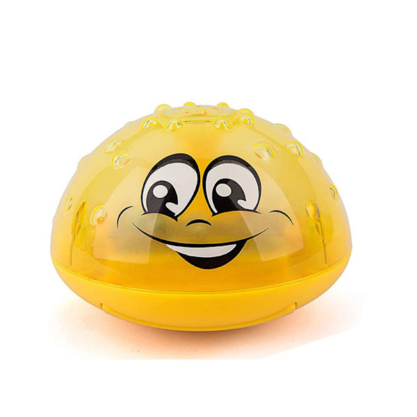 Barn flytande badleksak Vattenleksak med ljus, automatisk induktions sprinkler Baby Game Vattenbadleksak för spädbarn Småbarn Fest - Gul