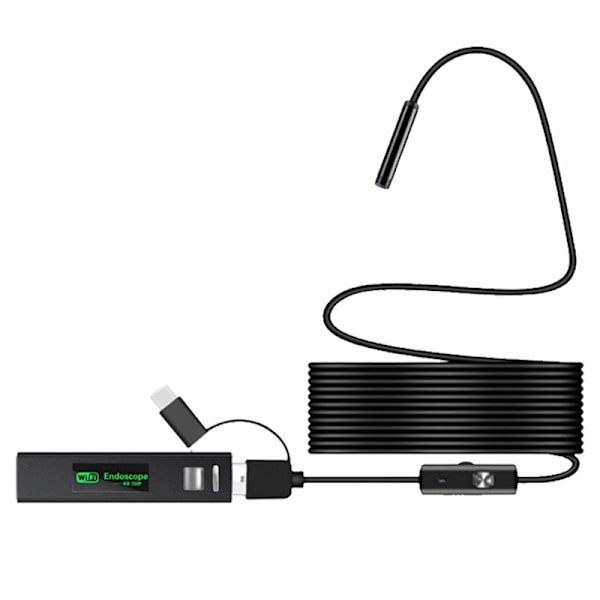 Trådløst endoskop WiFi inspektionskamera boreskop vandtæt IP68 semi-rigid kabel til iOS Android iPhone Windows Mac