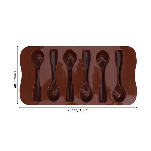 3 stk. DIY Non-stick silikone skefomede kage chokoladebageform køkkenredskaber