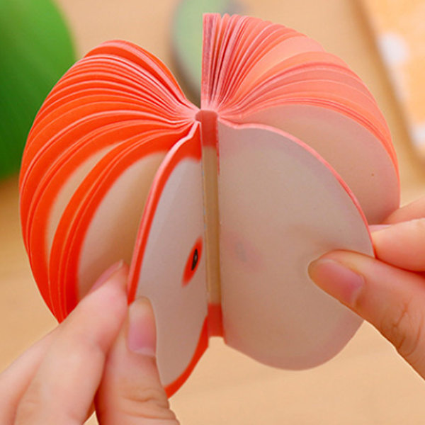 Frugtformede Sticky Notes Søde Frugtformer Omkring 150 Ark Lyse Farver Søde Sticky Notes Post-it Notes til Studerende Æbler