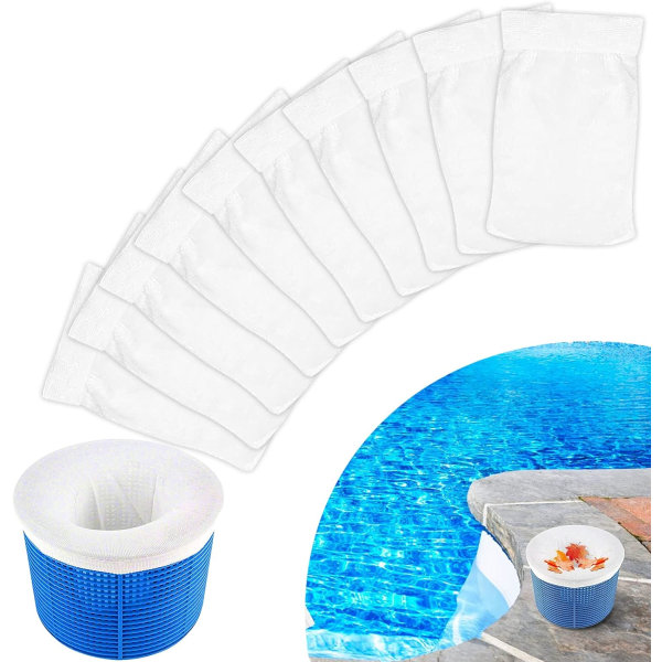 (10 stk.) Pool Skimmer Sokker, Pool Skimmer Sokker, Skimmer Kurv, Pool Filter, Filterbeskyttelse, Forfilter Til Pool, Skimmer Sokker, Pool Skimmer Sokker Til