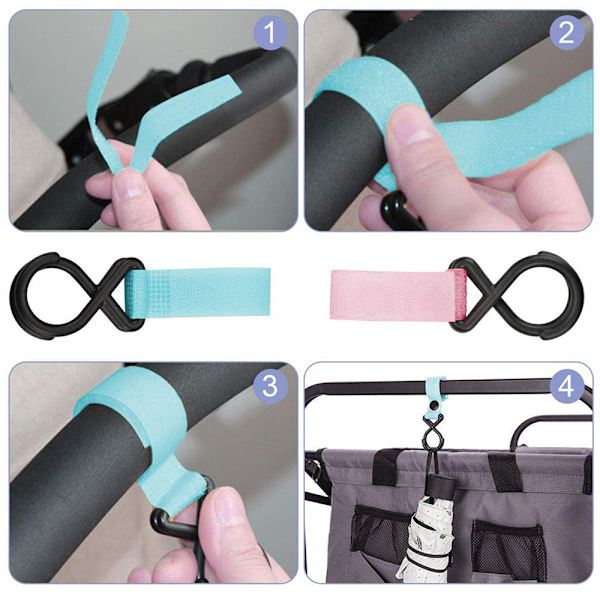 AFASOES Pakke med 5 holderstropper for leker, anti-fall stropp, baby lekehenger, flaskestopper med 2 kroker, smokkestropp, lekeholder, vognhenger