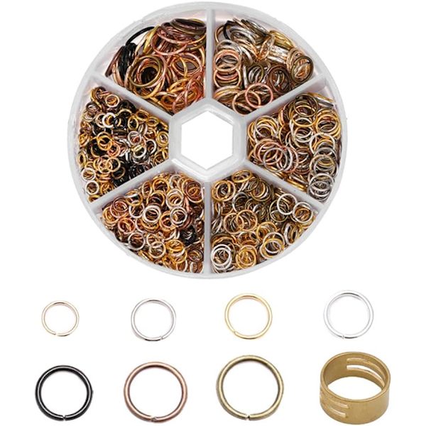 Ringe Smykker 971 Stykker Rustfrit Stål Splitringe Låsringe Halskæde Armbånd Fastgørelse Åbne Splitringe til Halskæde Armbånd Fremstilling WddnAot