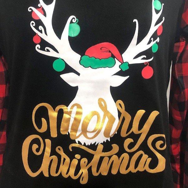 Baby Jul Pyjamas Söta Hjort Tryck Långärmad Totem Pyjamas Set