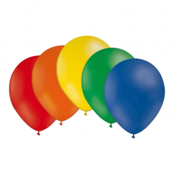Ballonger i latex 10-pack, Blandade färger