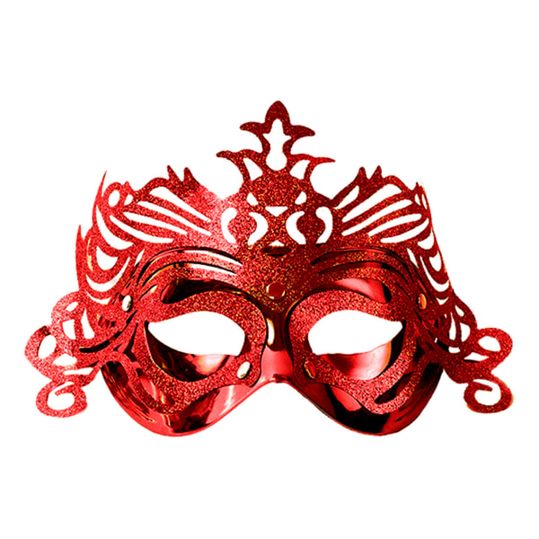 Glittrig Ögonmask med Ornament Röd,lila,silver,rosa,blå