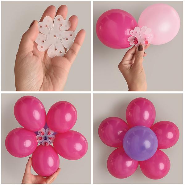Ballonghållare Blomma - Ballongstickers / dekorationsfäste