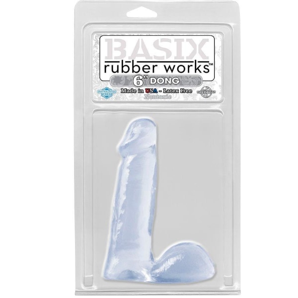 Pipedream Basix Rubber Works Dildo - Ljusblå 15cm Ø3,5cm Ljusblå