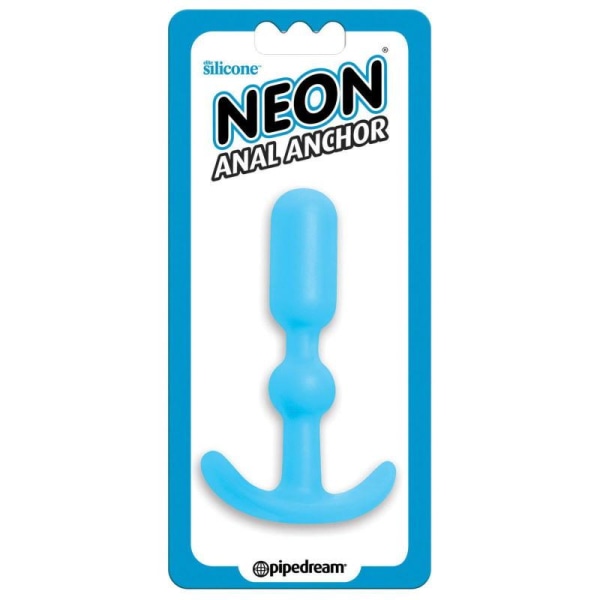Pipedream Neon Anal Anchor - Blå 8,9cm Ø1,9cm Analplugg Blå