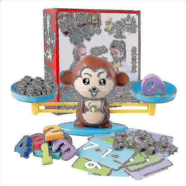 Subtraktionsbalansspel Pedagogiskt Lärverktyg Addition Barn Nummer monkey