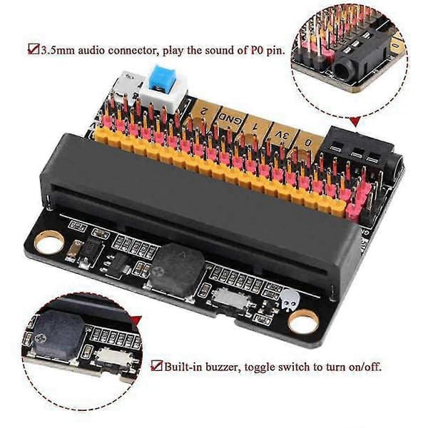2 stk. : Bit Expansion Board Iobit V2.0 Microbit Entry Horisontal Adapterplade Primær Og Sekundær