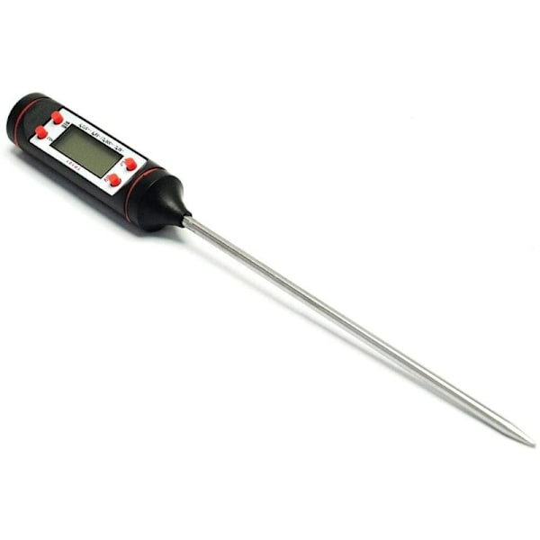 Digitalt steketermometer / baketermometer LCD-display svart 240 5-Pack