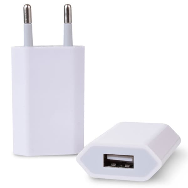 1A Vegglader + 2M Lightning Ladekabel iPhone 200 5-Pack