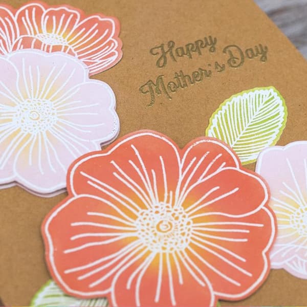 Blommor Löv Clear Stamp Die Cuts Combo Dekorativ Präglingsform Stencil