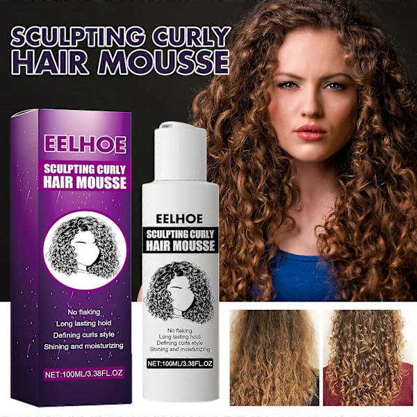 EELHOE Curl Shaping Elastic Element Curl Återfuktande Fluffig Styling Elastic Element