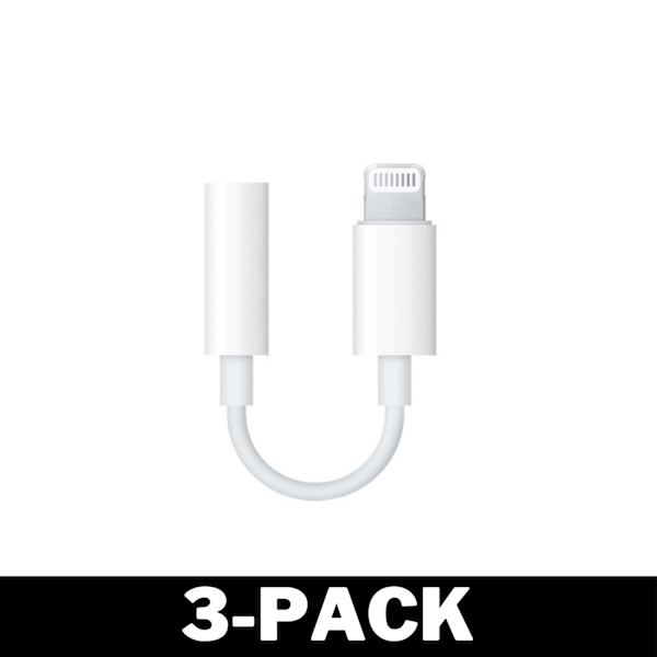 Digital Lightning til 3,5 mm - AUX - iPhone iPad iPod 33 3-Pack