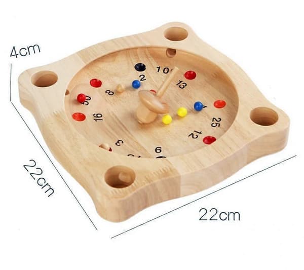 Tyrolerroulett - Snurrebasspill - Ferdighetsspill - Brettspill - Trebrettspill -