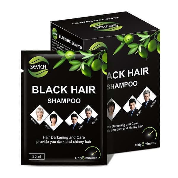 5 STK/parti øjeblikkelig sort hårshampoo hårfarvecreme gør grå og hvid 5pcs chestnut